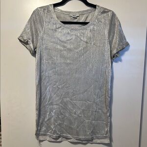 Silver Metallic Women’s Top
